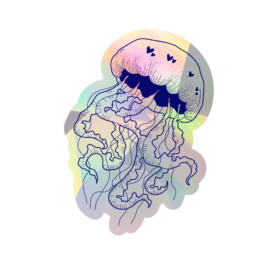 Jellyfish Sun Catcher Sticker