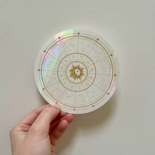 Zodiac Wheel Sun Catcher Sticker