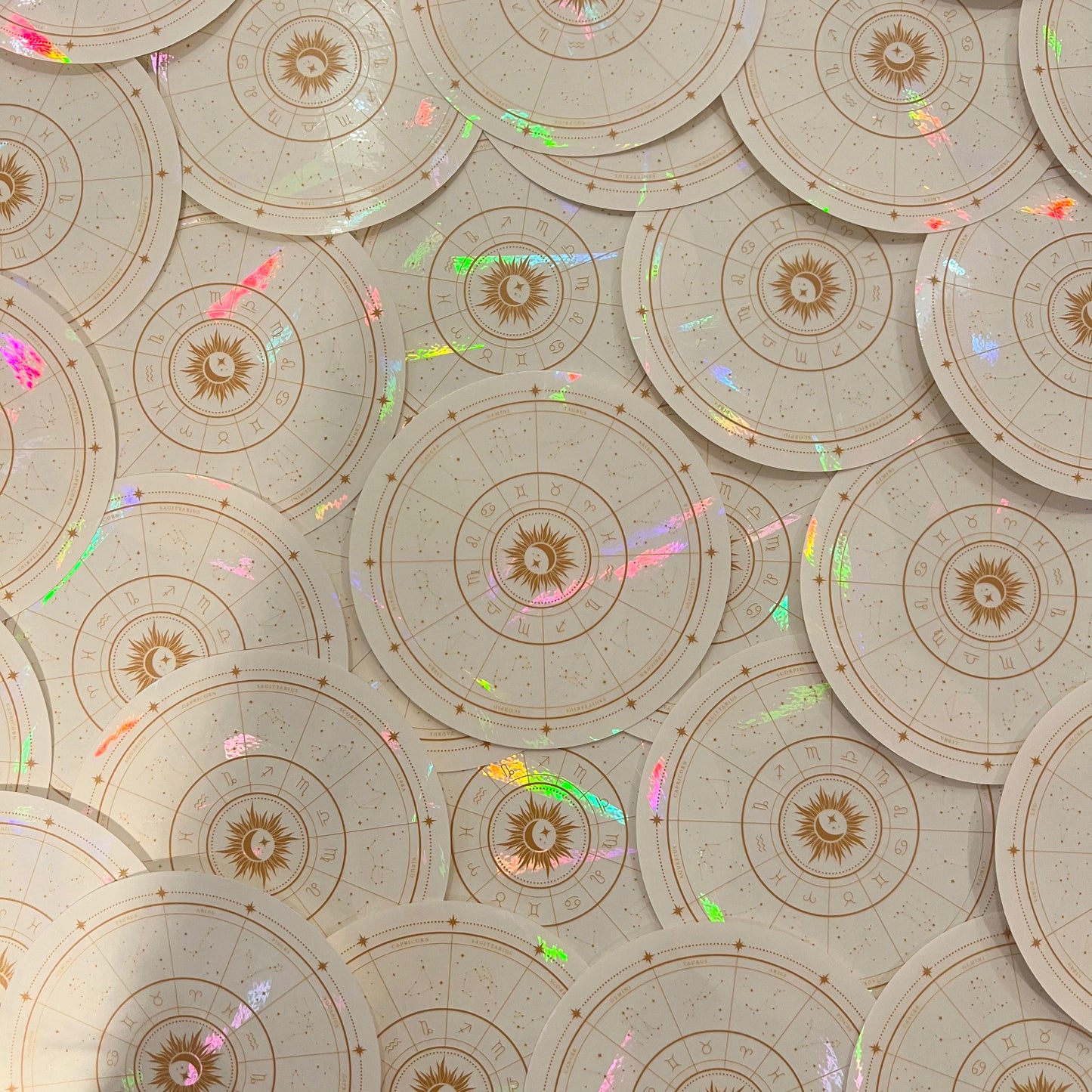 Zodiac Wheel Sun Catcher Sticker