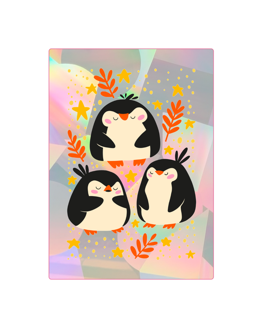 Penguin Party Sun Catcher Sticker
