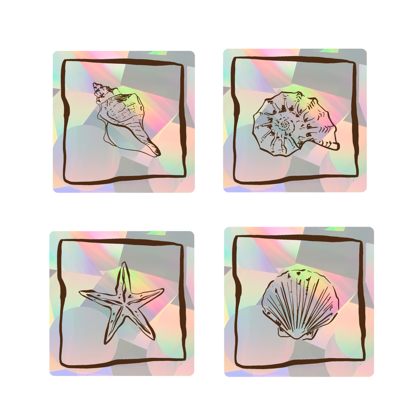 Ocean Tile Sun Catcher Sticker Bundle