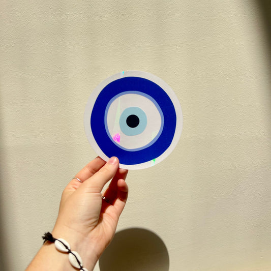 Blue Evil Eye Protection Sun Catcher Sticker