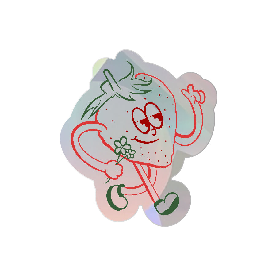 Strawberry Friend Sun Catcher Sticker