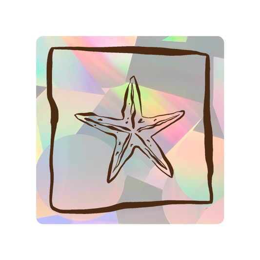 Starfish Tile Sun Catcher Sticker