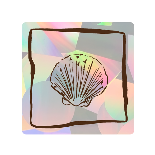 Seashell Tile Sun Catcher Sticker