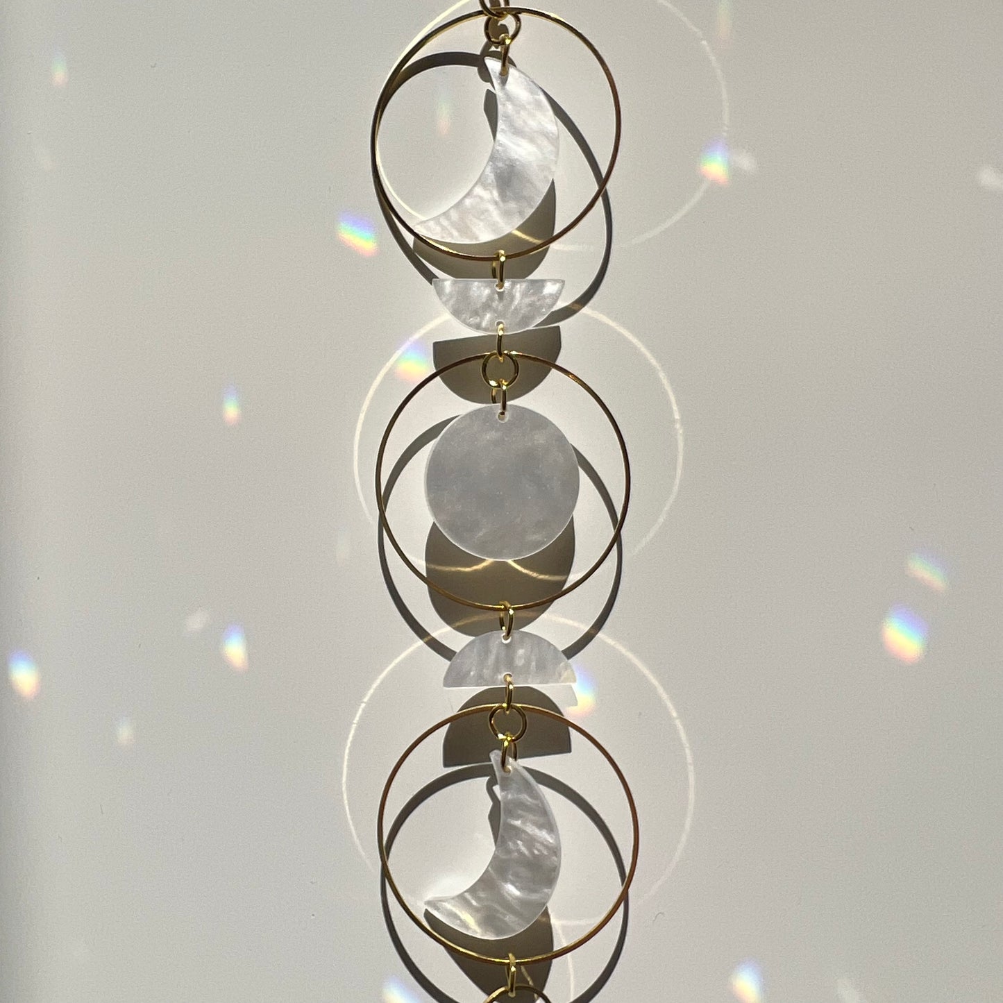 Hanging Moon Shell Sun Catcher